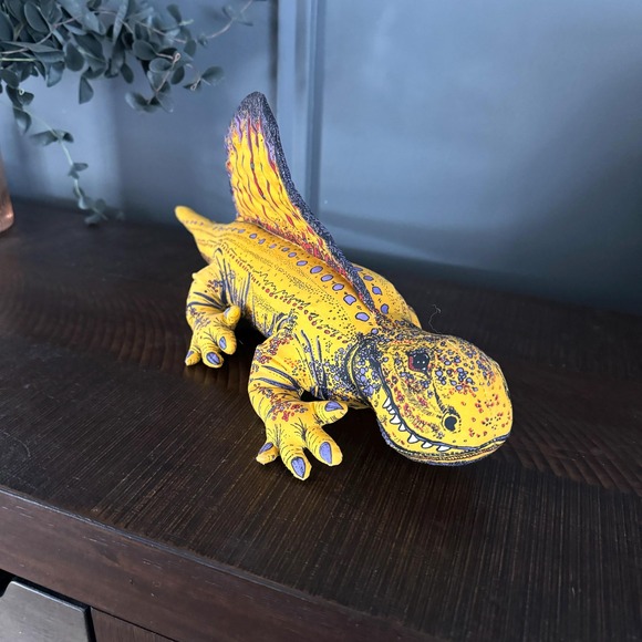 Applause Other - 1992 Dimetrodon Applause plush Giant Dinosaur yellow pellet filled 28235 toy‎